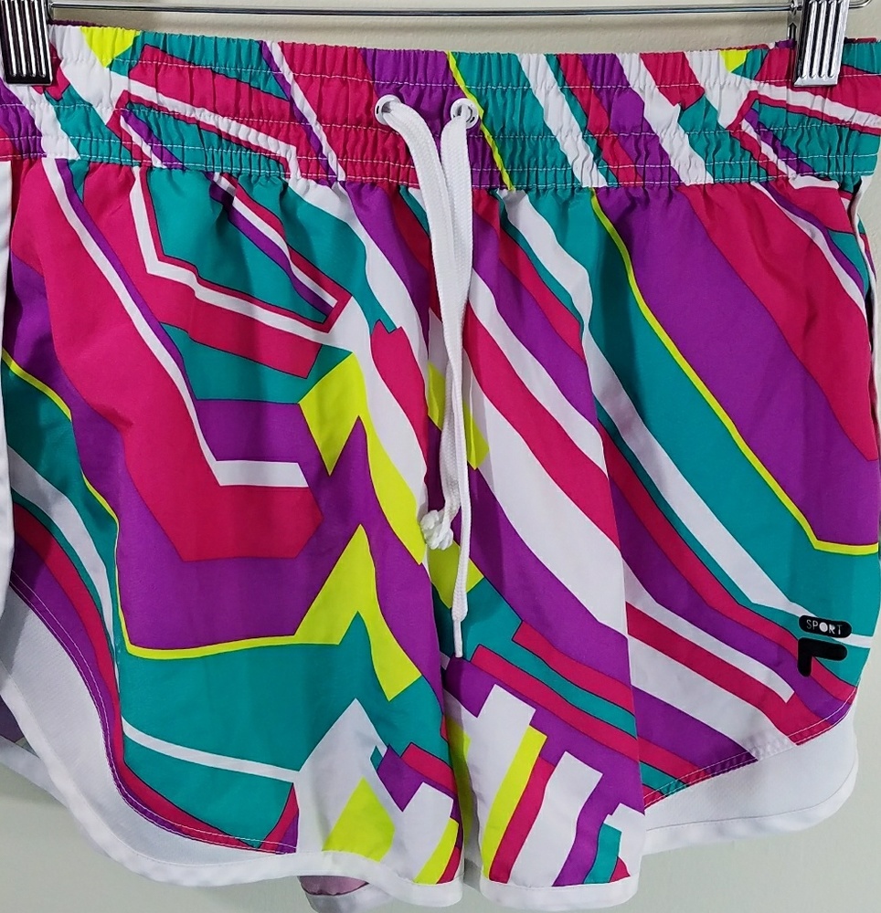 Fila Womens running shorts Lined Small multi-color